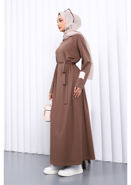 Koyuv Vizon Bisiklet Yaka Bel Kuşaklı Elbise fiyatları