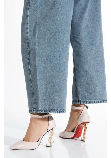 Style''s Metal Yüksek Topuklu Sivri Burun Zarif Stiletto fiyatları