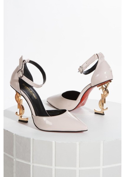 Style''s Metal Yüksek Topuklu Sivri Burun Zarif Stiletto modelleri