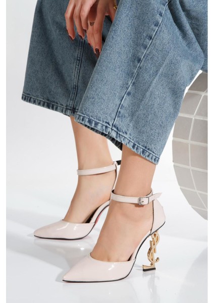 Style''s Metal Yüksek Topuklu Sivri Burun Zarif Stiletto fırsatları