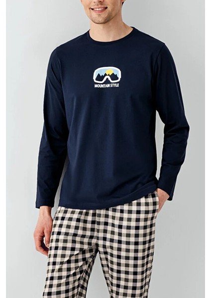 Uzun Kol Ekoseli Erkek Pijama Takım 3511 modelleri