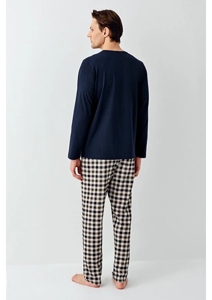 Uzun Kol Ekoseli Erkek Pijama Takım 3511 fırsatları