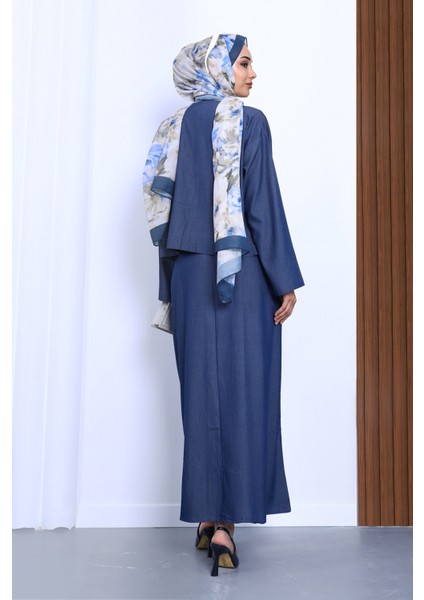 Lacivert Tensel Kot Gömlek Elbise Kombin modelleri