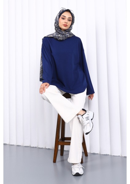 Lacivert Bisiklet Yaka Modal Sweat fiyatları