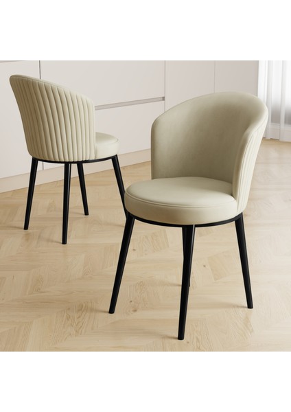 Risa Serisi 6 Adet Mutfak Sandalyesi Siyah Metal Ayak 1.sınıf Babyface Kumaş fiyatları