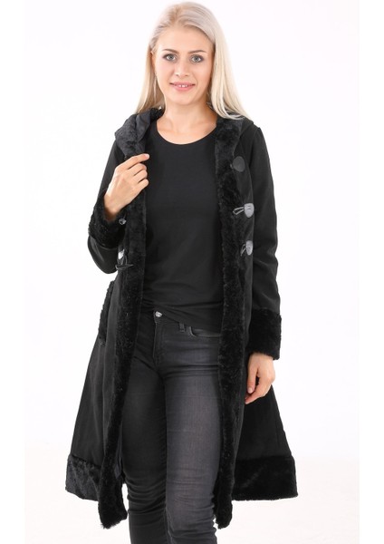 Kürk Detaylı Özel Tasarım Kaşe Kaban fırsatları