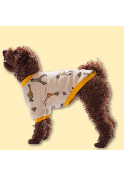 Züzü Polar Sweat Zürafa Desenli Kedi Köpek Sweati Kedi Köpek Kıyafeti Köpek Poları Sıcak Tutan Sweat fiyatları