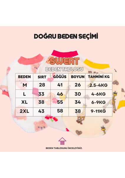 Züzü Polar Sweat Zürafa Desenli Kedi Köpek Sweati Kedi Köpek Kıyafeti Köpek Poları Sıcak Tutan Sweat fırsatları