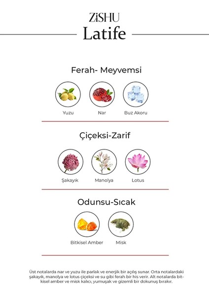 ZİSHU Latife Kadın Parfümü EDP 50 ml (LTF-00) modelleri