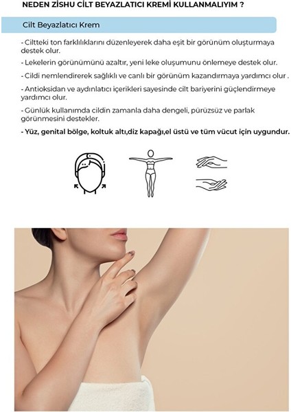 ZİSHU Cilt Beyazlatıcı Krem 50 ml modelleri