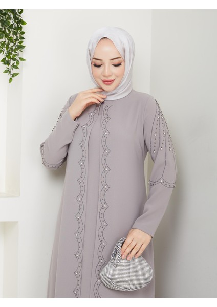 Büyük Beden Tam Boy Pelerinli Anne Elbisesi modelleri