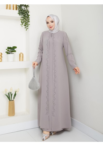 Büyük Beden Tam Boy Pelerinli Anne Elbisesi indirimleri