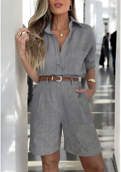 Gömlek Şort Ikili Keten Takım Yazlık fiyatları