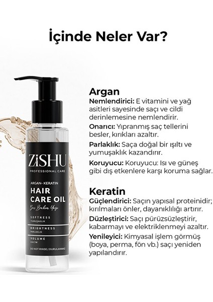ZİSHU Argan & Keratin Saç Bakım Yağı 125 ml modelleri