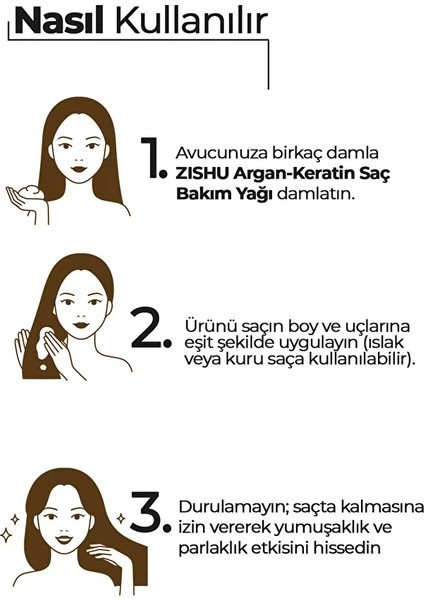 ZİSHU Argan & Keratin Saç Bakım Yağı 125 ml fırsatları