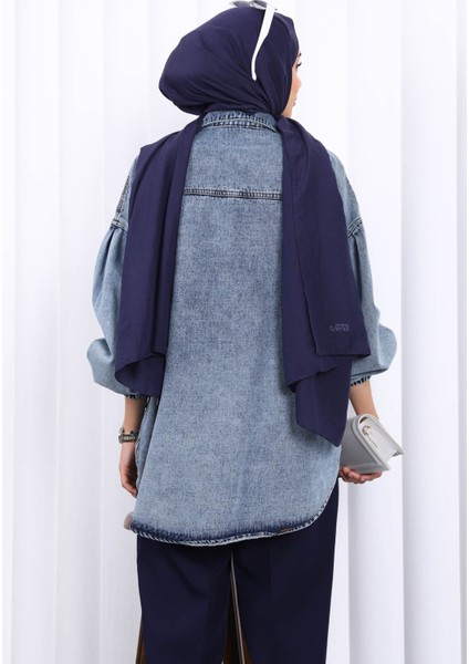 Mavi Kol Lastikli Cepli Kot Ceket fırsatları