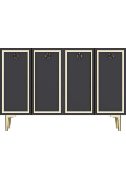 Wollydd (KM120) Konsol-Çok Amaçlı Dolap Antrasit-Altın fırsatları