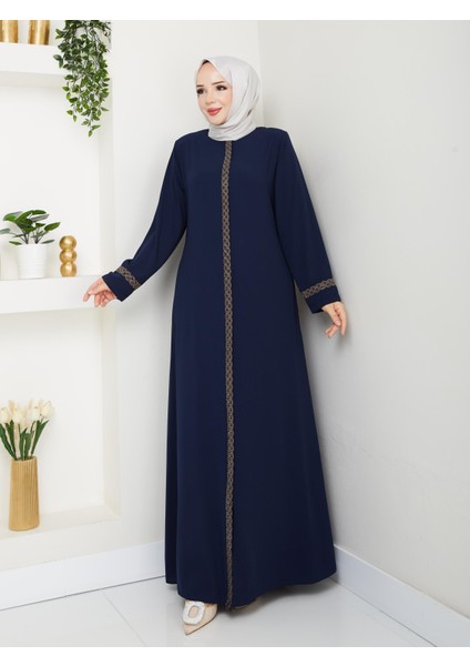 Gündelik Hac ve Umrelik Nakış ve Taş Detaylı Ferace fırsatları