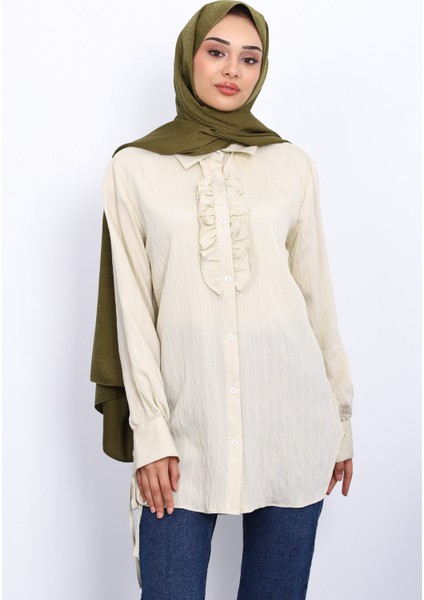 Taş Kol Bağlamalı Gömlek