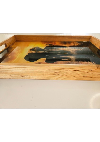 Ahşap Epoksi Servis Tepsisi & Fil Temalı modelleri