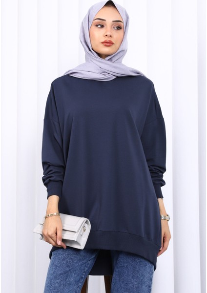 Antrasit Önü Kısa Arkası Uzun Oversize Sweatshirt fiyatları