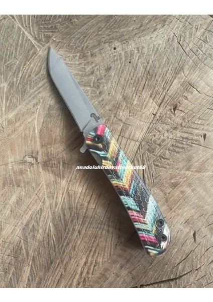 4116N Çakı Özel Çelik Çakı Cep Çakısı Kamp Çakısı Klipsli Carbon 18CM