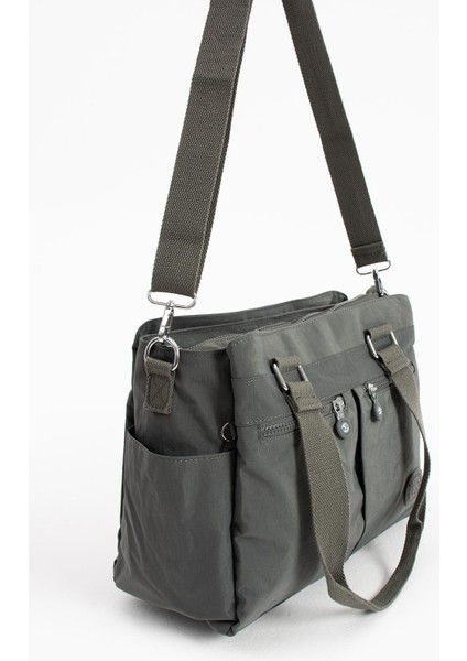 Kadın Büyük Boy Bölmeli Çanta Koyu Gri fiyatları