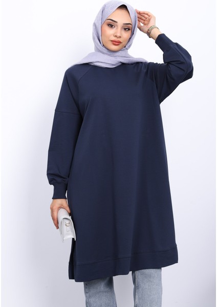 Antrasit Yanları Yırtmaçlı Modal Tunik modelleri