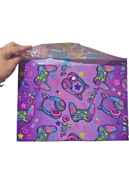 Müzik Desenli Çıt Çıtlı Zarf Dosya - 1 Adet modelleri