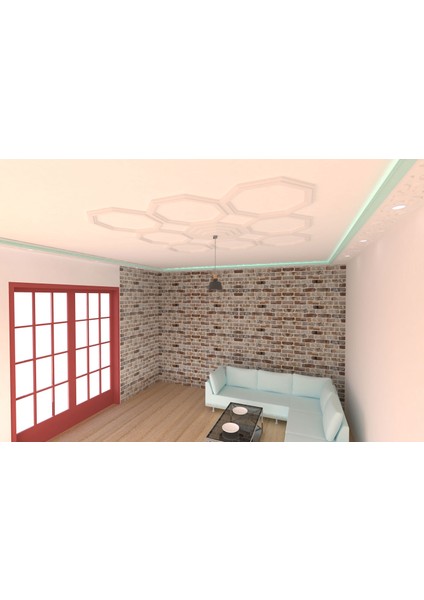 Lamba Tavan Göbeği MODÜLER-SEKIZGEN-DÜZ-9-PARÇA-56CM fiyatları