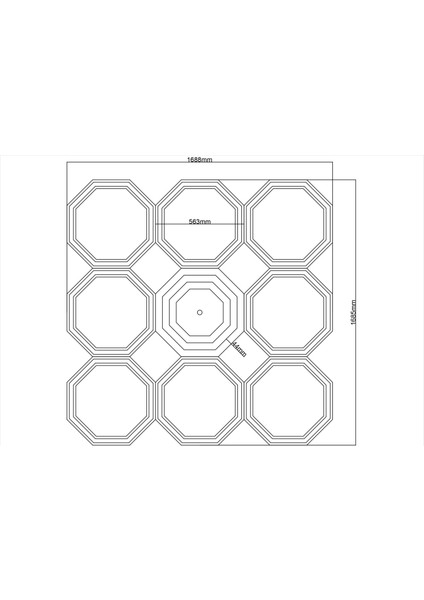 Lamba Tavan Göbeği MODÜLER-SEKIZGEN-DÜZ-9-PARÇA-56CM modelleri