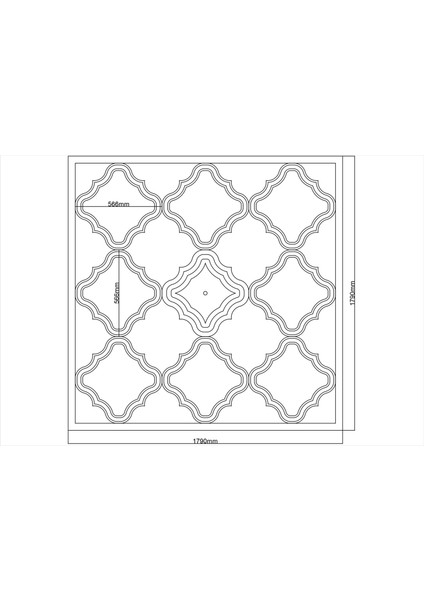 Lamba Tavan Göbeği MODÜLER-M-63-DÜZ-9-PARÇA-56CM modelleri