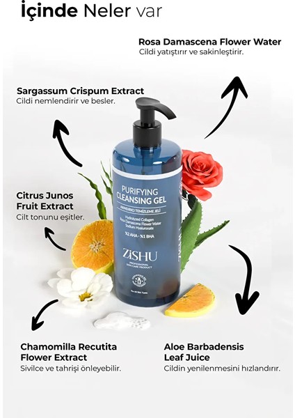 ZİSHU Arındırıcı Temizleme Jeli – Yağlı, Karma ve Kuru Ciltler İçin modelleri