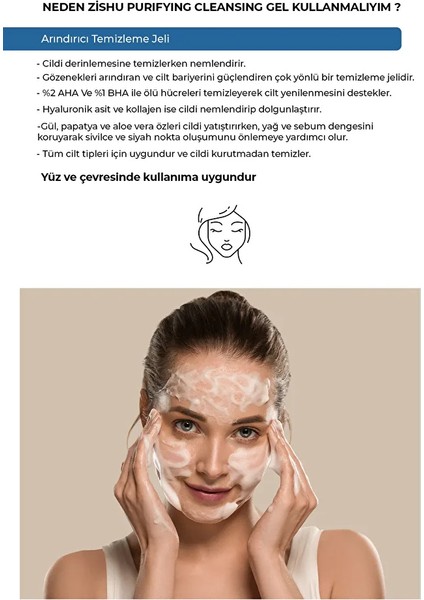 ZİSHU Arındırıcı Temizleme Jeli – Yağlı, Karma ve Kuru Ciltler İçin fırsatları