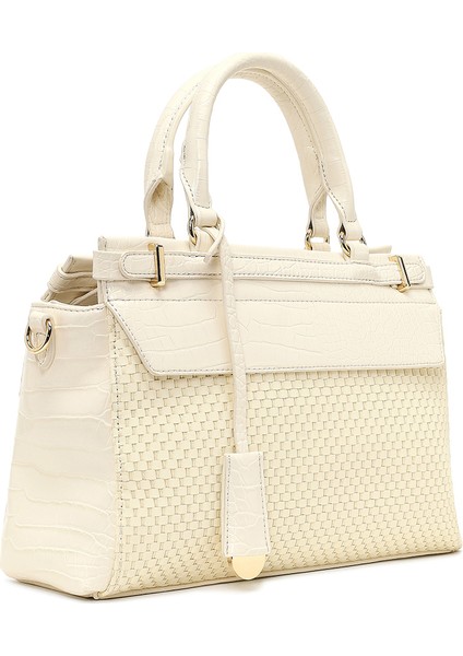 Kadın Krem Uzun Askılı Desenli Kol Çantası 25SBD254214 indirimleri