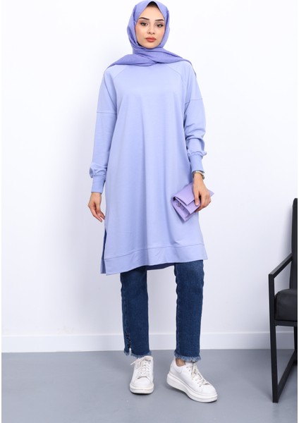 Lila Yanları Yırtmaçlı Modal Tunik fiyatları