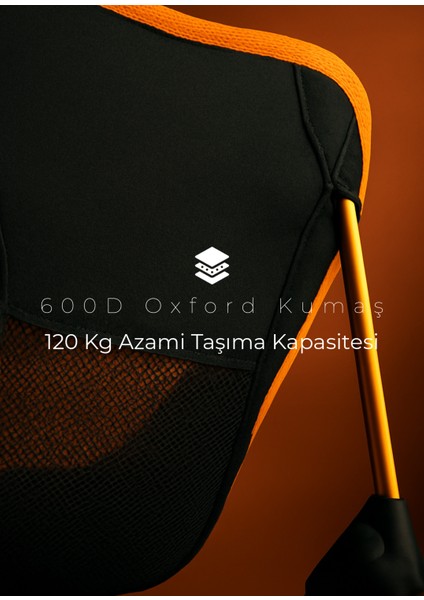 Loki Çantalı Katlanır Sandalye Turuncu