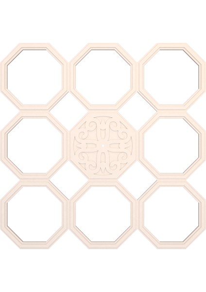 Lamba Tavan Göbeği MODÜLER-SEKIZGEN-54-9-PARÇA-56CM