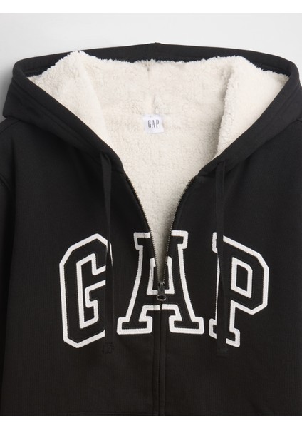 Kadın Siyah Gap Logo Fermuarlı Sweatshirt modelleri