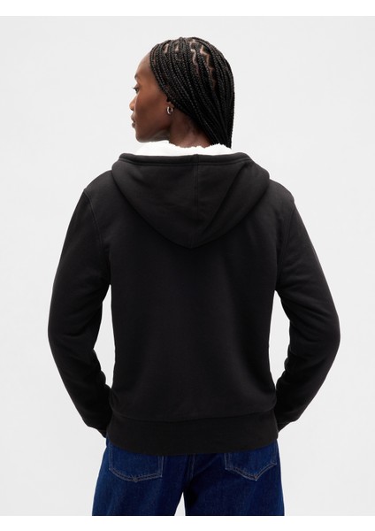 Kadın Siyah Gap Logo Fermuarlı Sweatshirt fırsatları