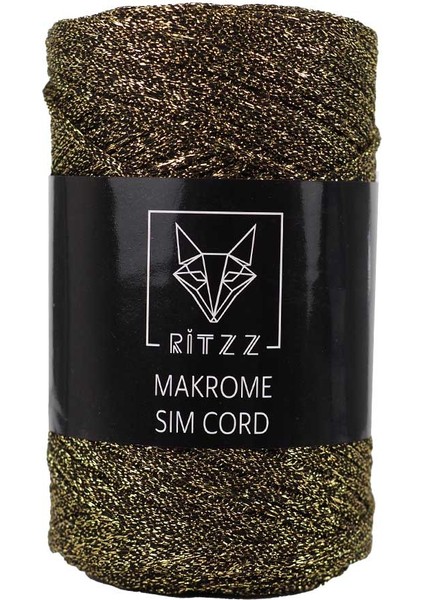 Makrome Sim Cord 2 mm B018 Sarı Siyah