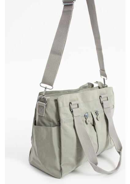 Kadın Büyük Boy Bölmeli Çanta Açık Gri fiyatları