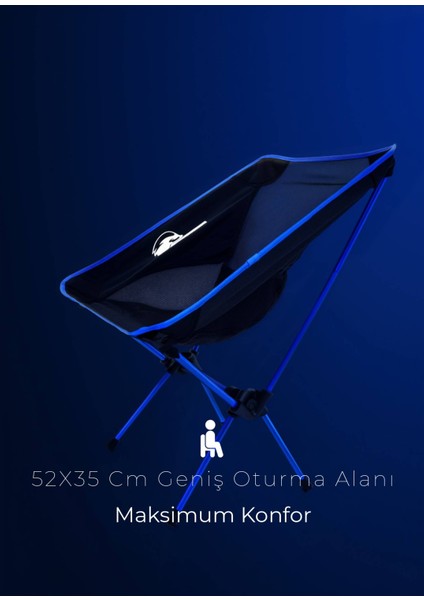 Loki Çantalı Katlanır Sandalye Mavi