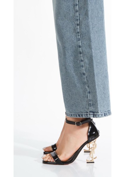 Prıncess Siyah Metal Yüksek Topuklu Zarif Abiye Ayakkabı fırsatları