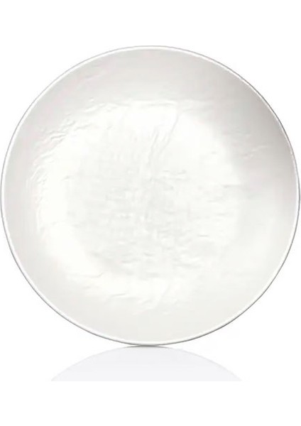 M11920.CW - Tilda Matt 6'lı Krem Beyaz Yuvarlak Pilav Tabak Seti 20 Cm, Thermoset Melamin