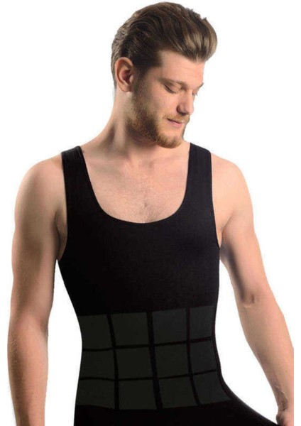 Erkek Beyaz Kalın Askılı U Yaka Atlet 740