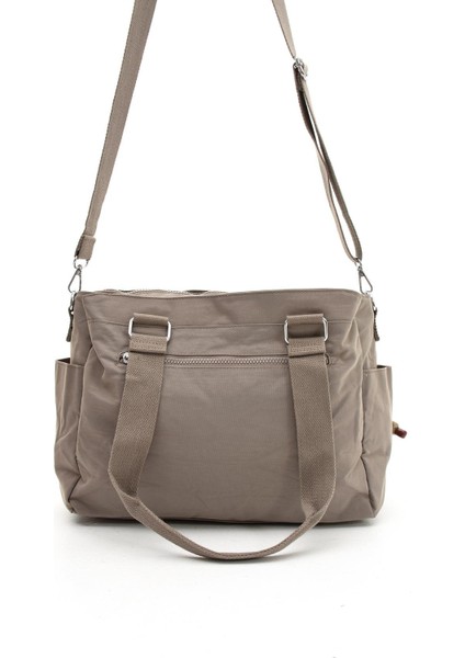 Kadın Büyük Boy Bölmeli Çanta Vizon modelleri