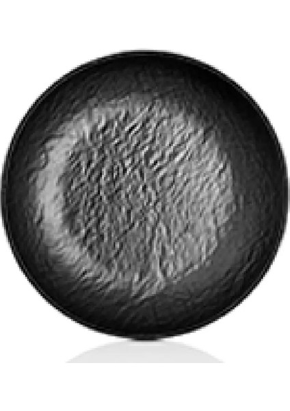 M11923.BL - Tilda Matt 6'lı Siyah Yuvarlak Servis Tabak Seti 23 Cm, Thermoset Melamin