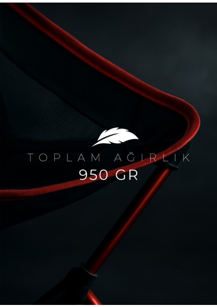 Loki Çantalı Katlanır Sandalye Kırmızı