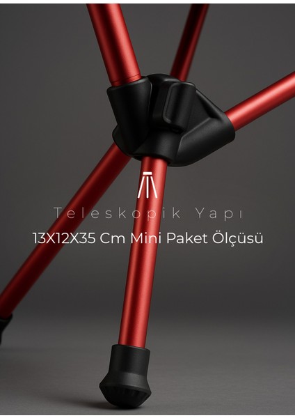 Loki Çantalı Katlanır Sandalye Kırmızı